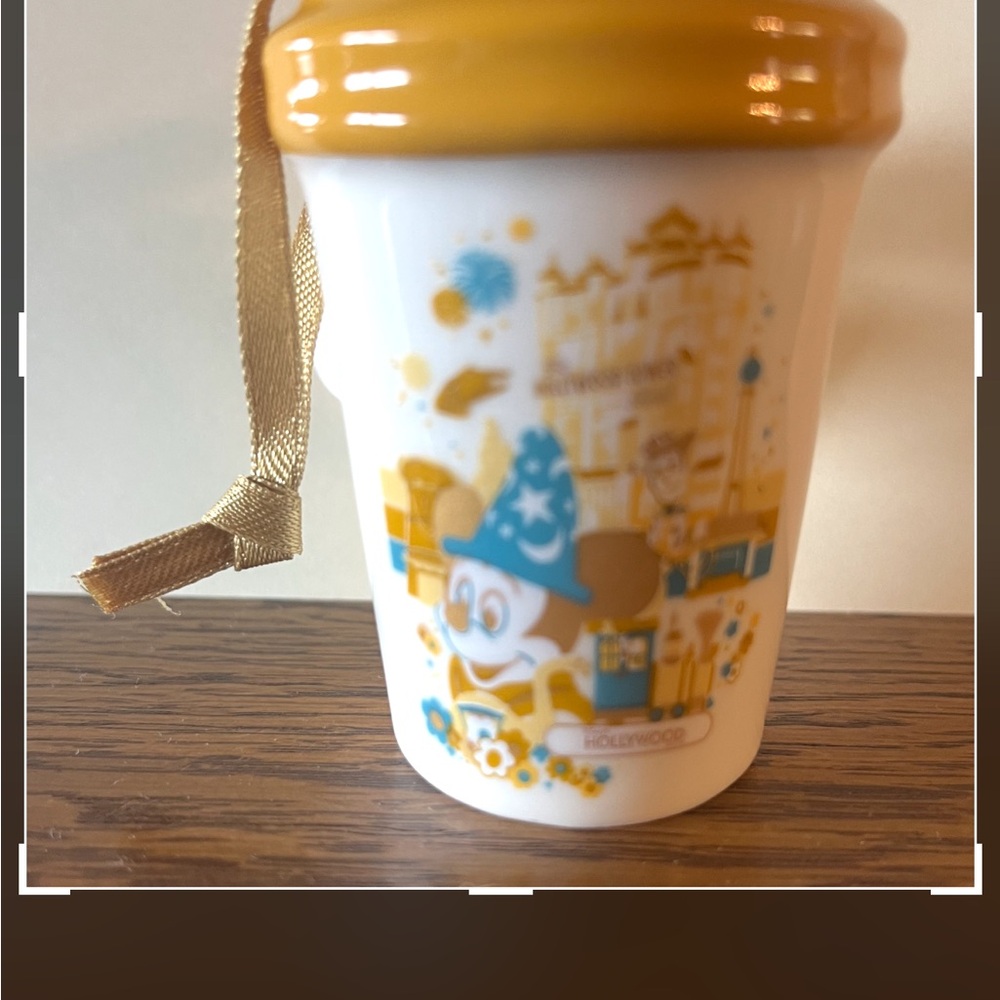 Disney Starbucks Ornament Mug with Gold and Blue Accents